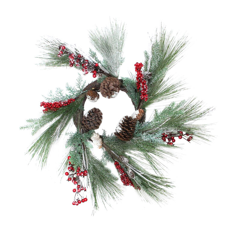 Berries with Pine Cones and Pine Sprigs Artificial Christmas Wreath - 32-Inch  Unlit
