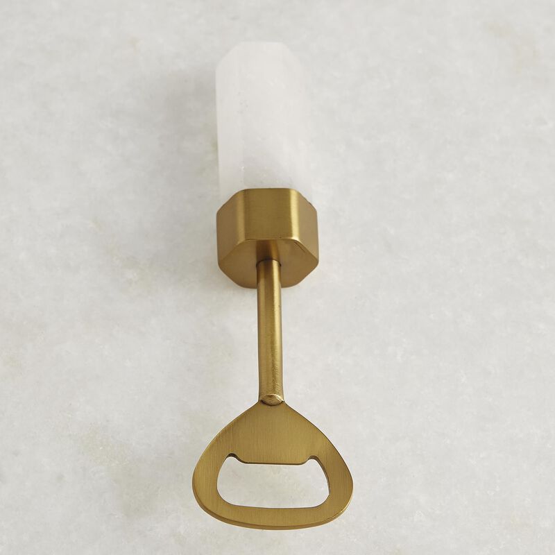 Emporium Home Crystal Bottle Opener in Satin Brass