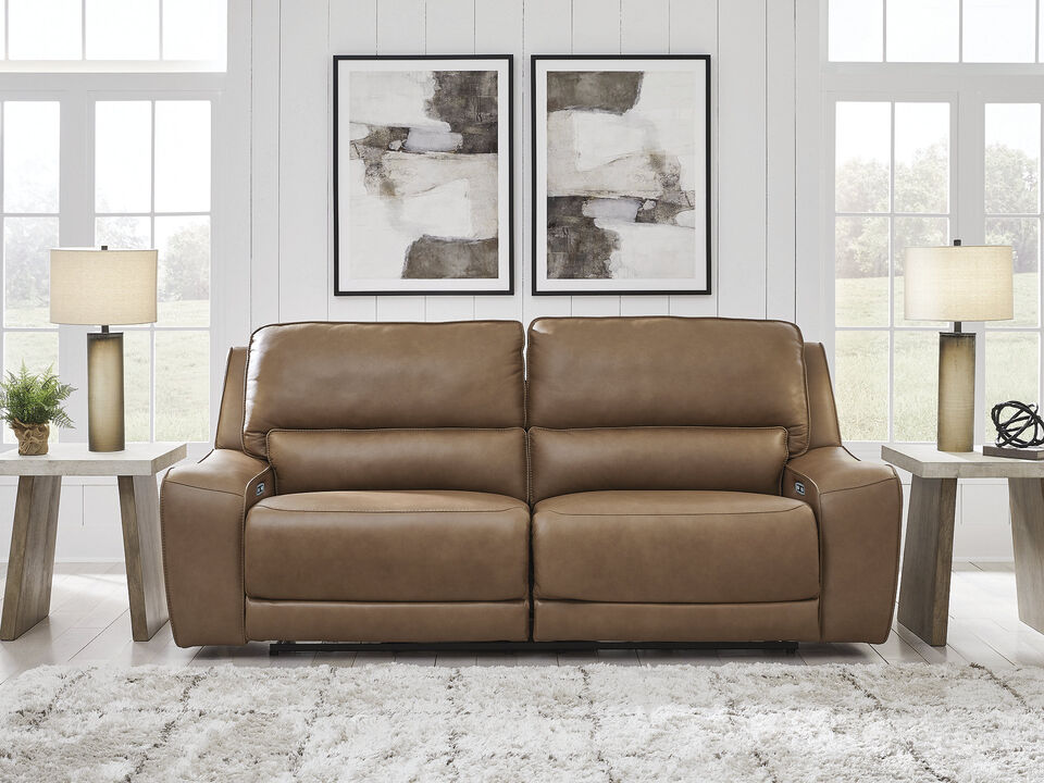 Silverbrooke Dual Power Leather Reclining Sofa