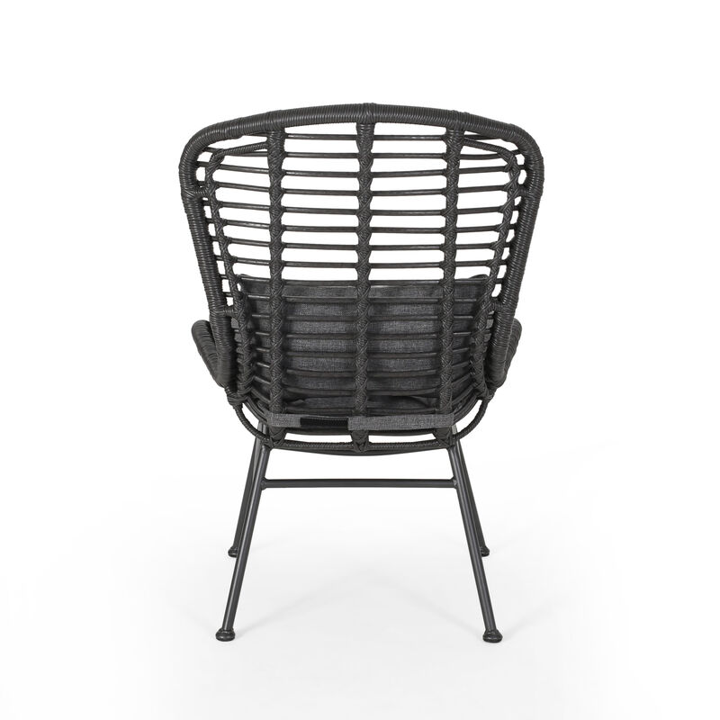 Merax 2 Pieces Outdoor Rattan Patio Chairs Set