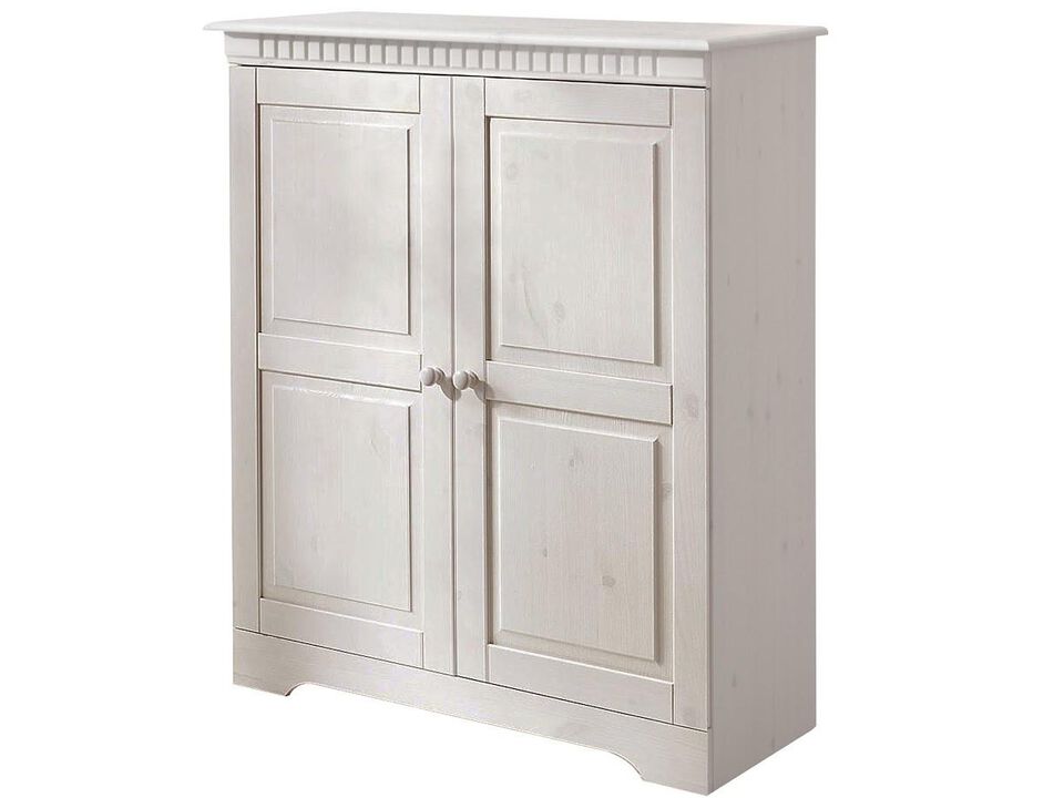 Cubrix Solid Wood 2 Door Closed Storage Cabinet