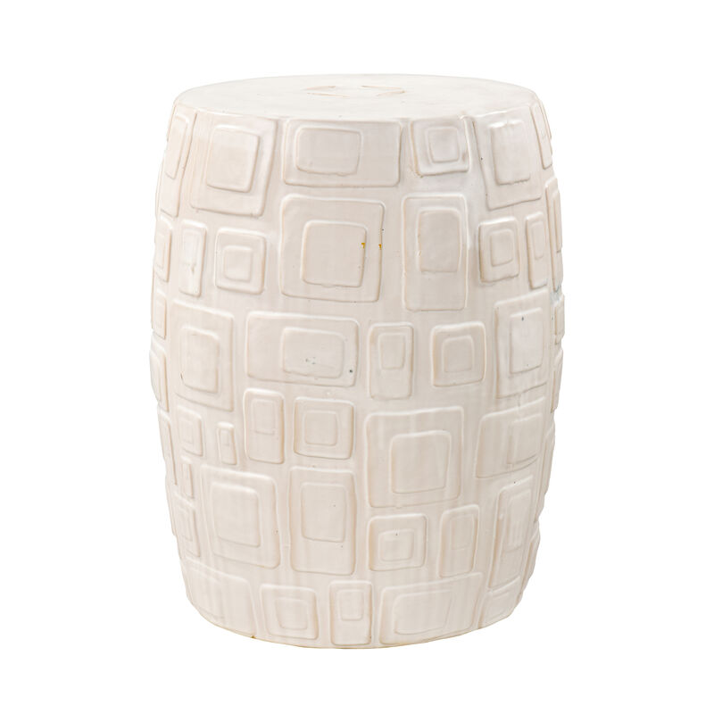 Cambeck White Accent Stool