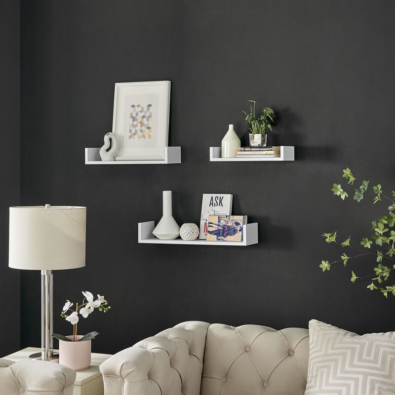 Aalto U-Shaped Floating Wall Shelves - Set of 3 Sizes