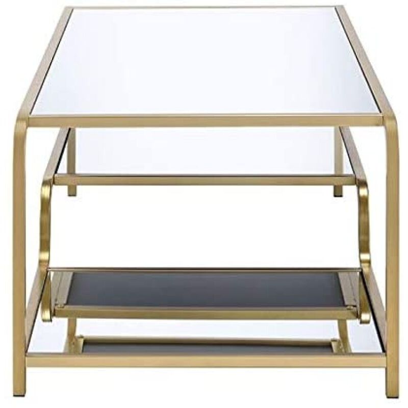 Astrid Coffee Table In Gold & Mirror