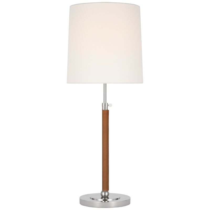 Bryant Large Wrapped Table Lamp in Polished Nickel