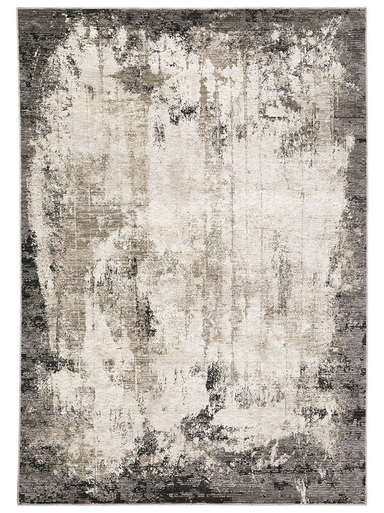 Nebulous 3'3" x 5' Grey/Ivory Rug