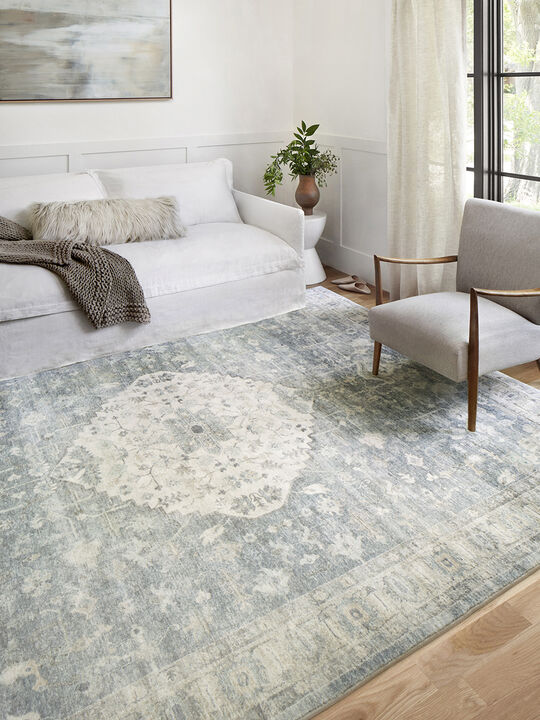 Rosette ROS07 Denim/Fog 3'3" x 5'3" Rug