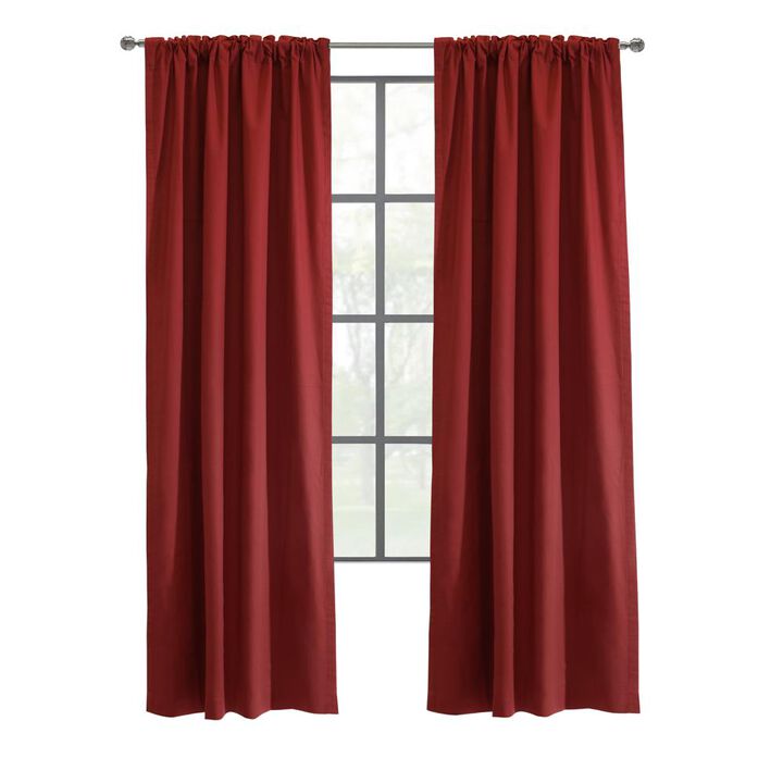 Thermalogic Weathermate Topsions Room Darkening Provides Daytime and Nighttime Privacy Curtain Panel Pair Each Burgundy