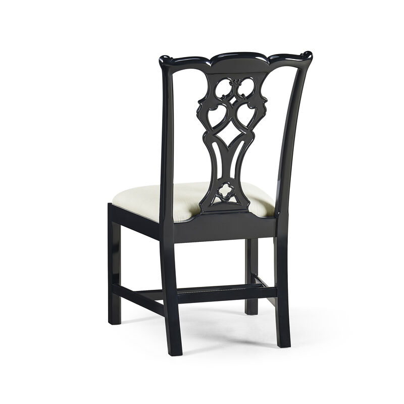 Chippendale Black Side Chair