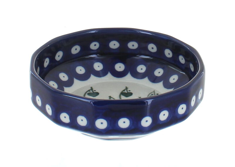 Blue Rose Polish Pottery Sapphire Fields Small Angular Bowl