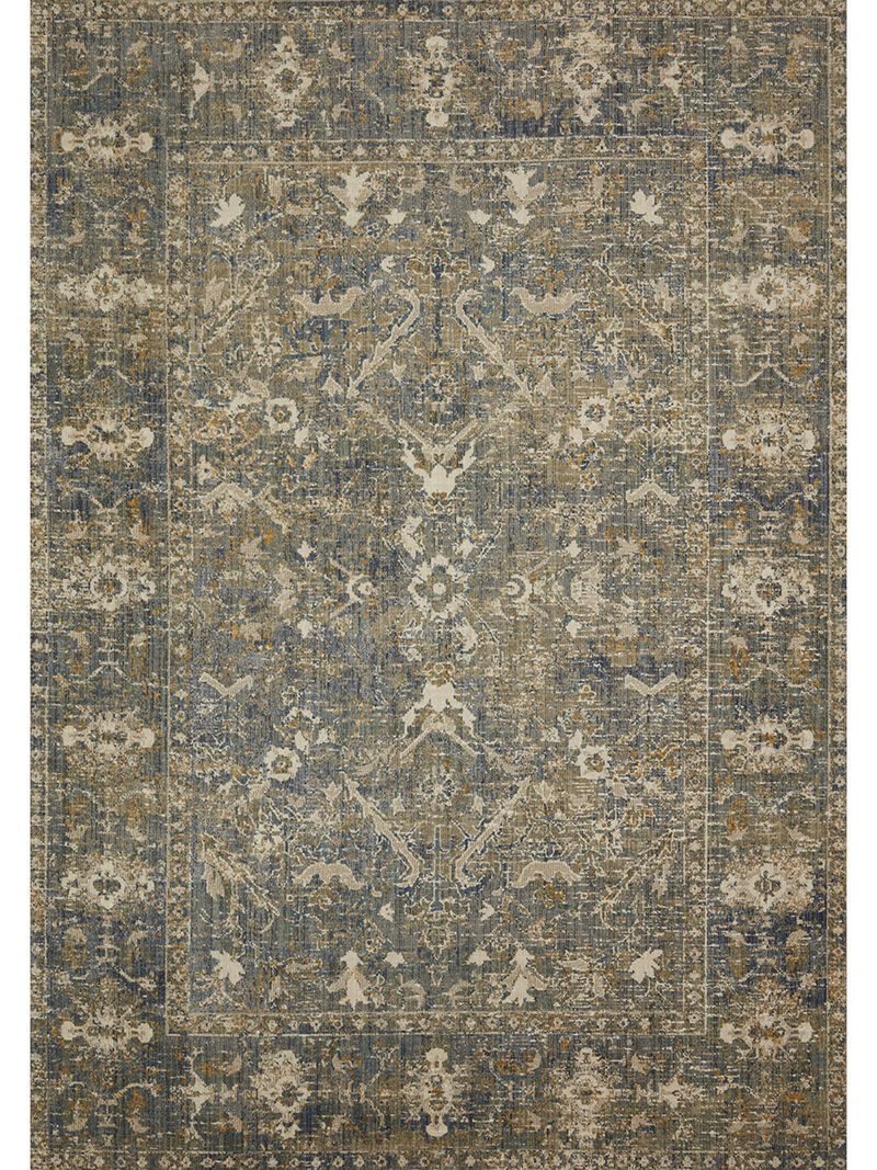 Rosemarie ROE03 Sand/Lagoon 6'3" x 9' Rug