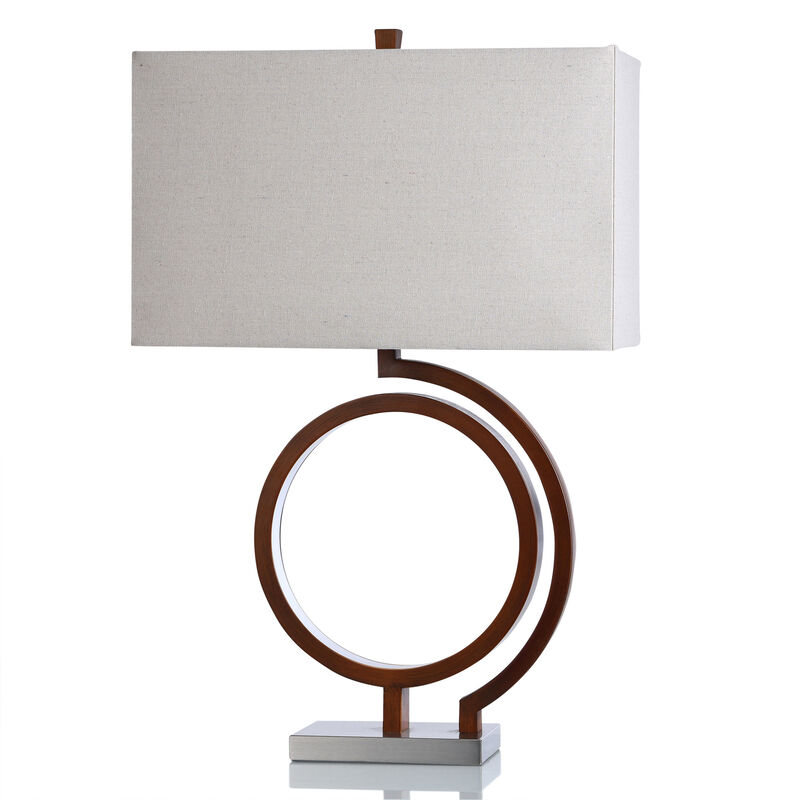 Fauxwood Table Lamp