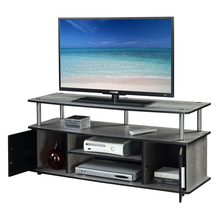 Designs2Go Monterey TV Stand with Cabinets and Shelves