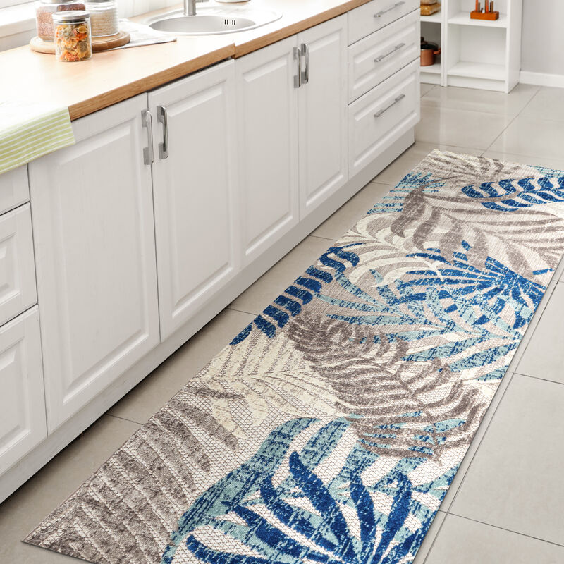 Tropics Palm Leaves Indoor/Outdoor Area Rug