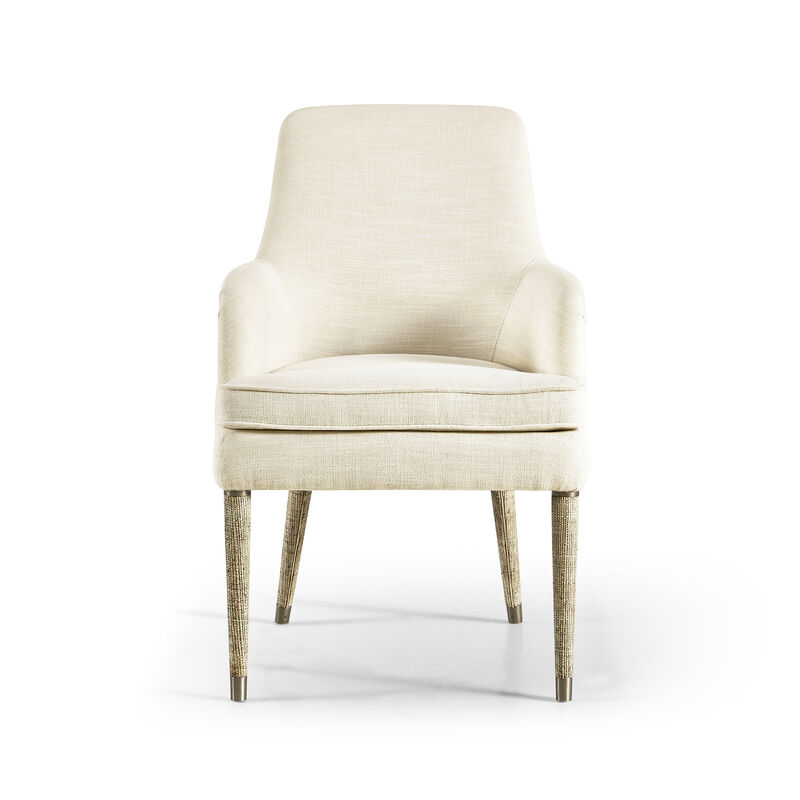 Shoal Linen & Grass Cloth Host Chair