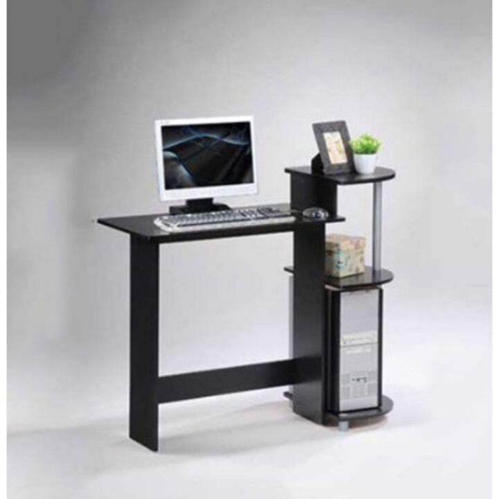 Hivvago Contemporary Computer Desk in Black Grey Finish