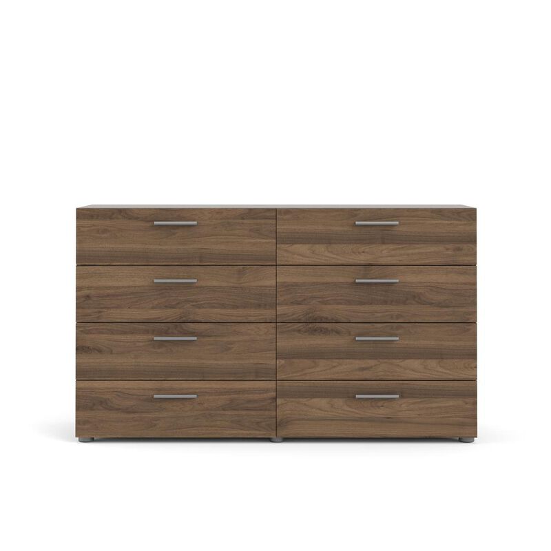 Tvilum Austin 8 Drawer Double Dresser, Walnut