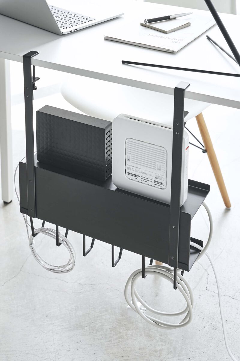 Under-Desk Cable & Router Storage Rack