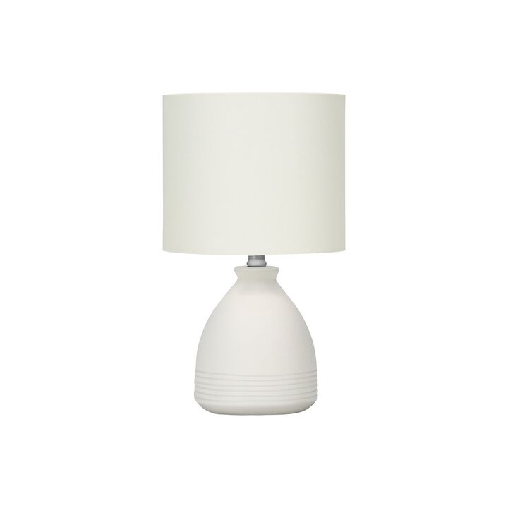 Monarch Specialties I 9741 - Lighting, 17"H, Table Lamp, Cream Ceramic, Ivory / Cream Shade, Modern