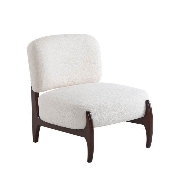 Merax Modern Boucle Accent Chair for Living Room, Bedroom