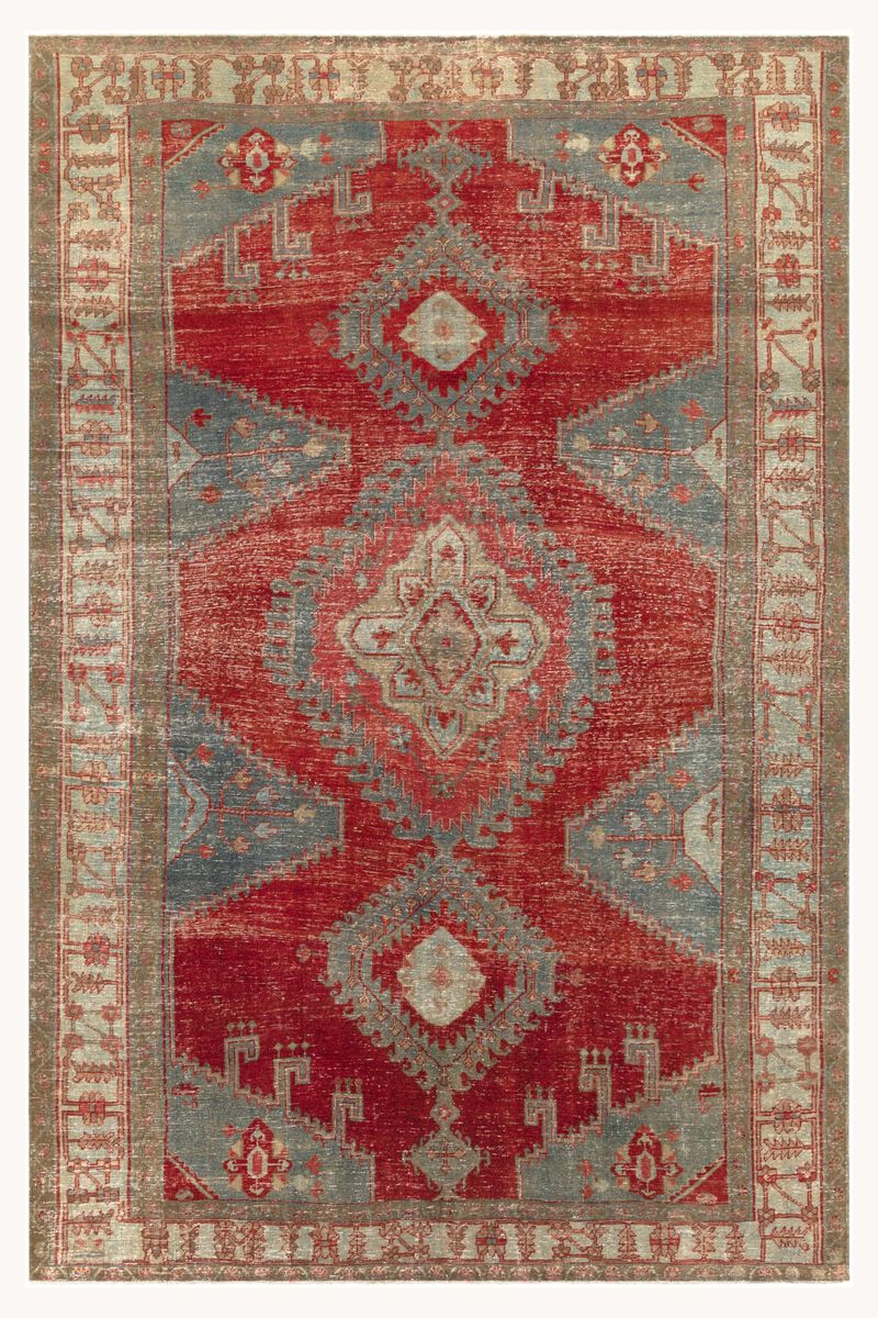 District Loom Vintage Persian Tabriz VISS Area Rug-Iza