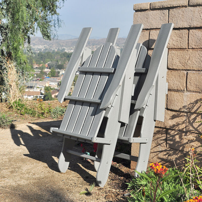 ResinTEAK Folding Adirondack Chair For Fire Pits, Patio, Porch, and Deck, New Tradition Collection