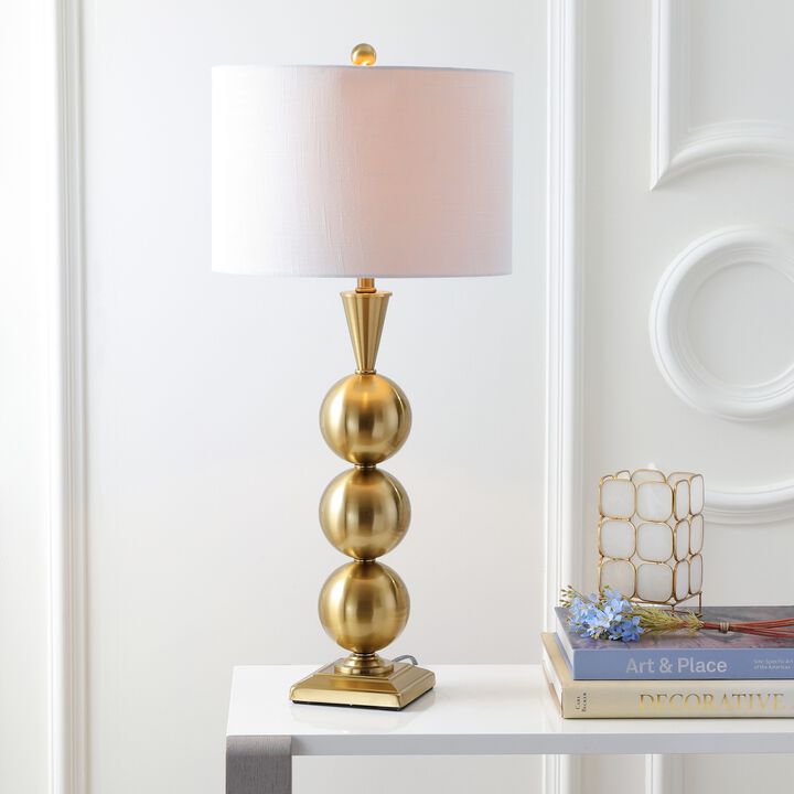 Mackenzie 33" Metal LED Table Lamp, Brass