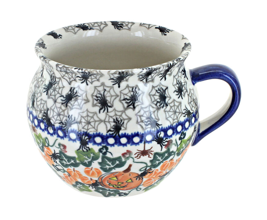 Blue Rose Polish Pottery Butterfly Bubble Soup Mug