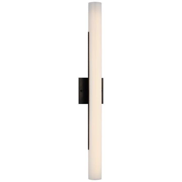 Precision 28" Bath Light in Bronze with White Glass