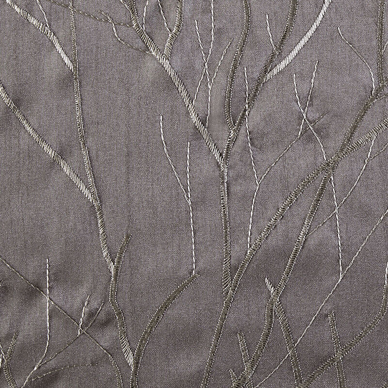 Gracie Mills Saffron Botanical Embroidered Faux Silk Window Valance