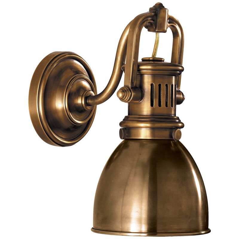 Yoke Suspended Sconce in Antique Brass