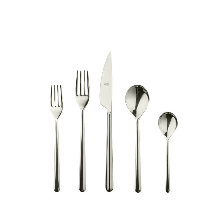 Linea 5 Piece Champagne Flatware Set