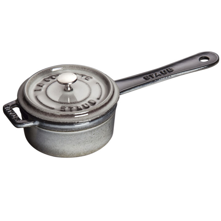 Staub Cast Iron 0.25-qt Mini Saucepan - Graphite Grey