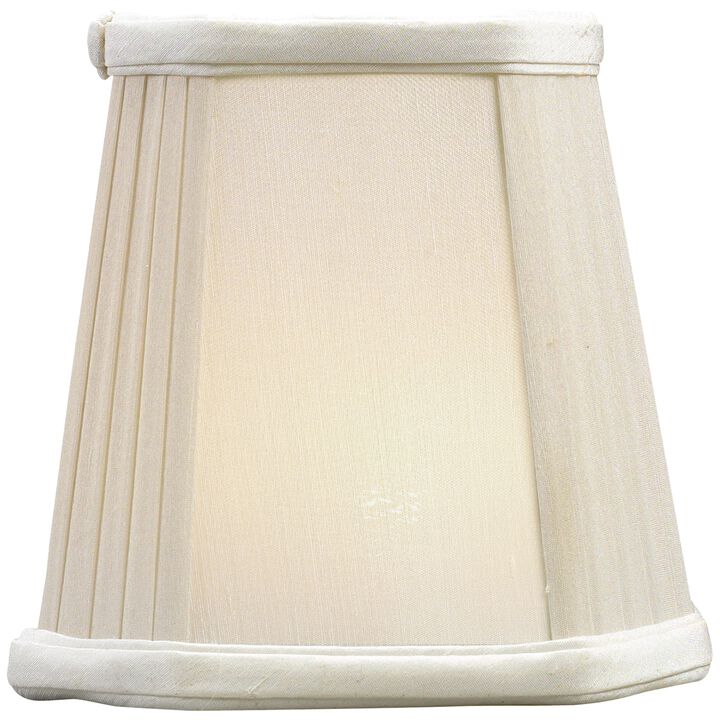Silk Pleated Corner Candle Clip Shade 5"