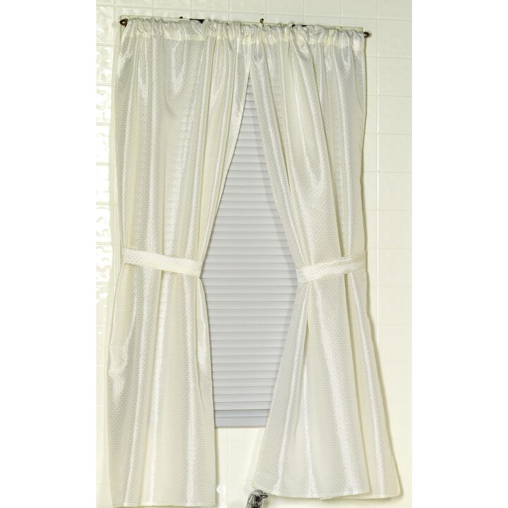 Carnation Home Fashions Home Decorative Lauren Diamond Piqued 100% Polyester Window Curtain