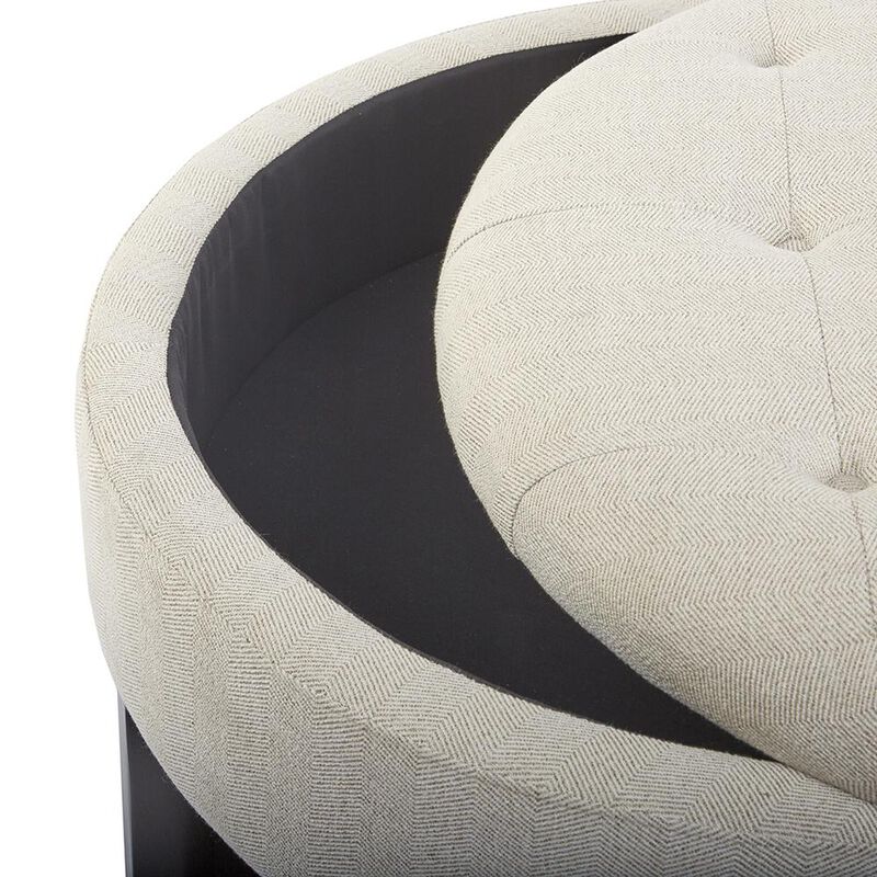 Belen Kox Round Storage Ottoman, Belen Kox