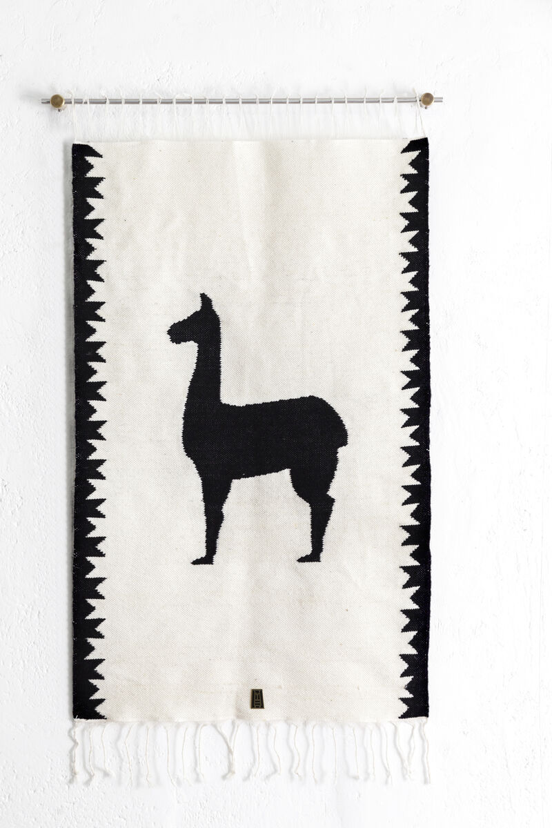 LLAMAS Sheep Wool Handwoven Tapestry