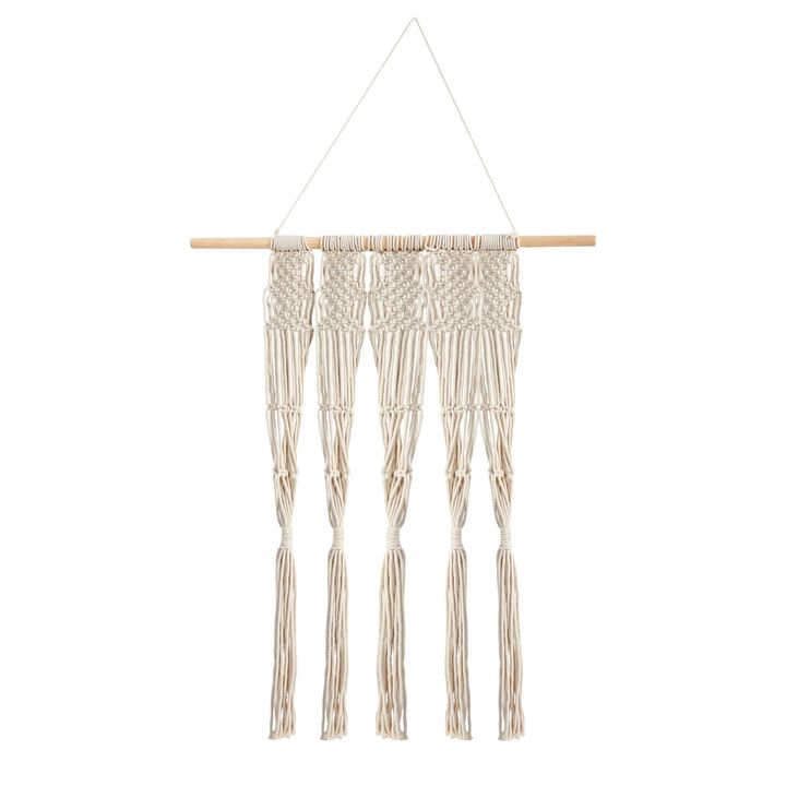 Nearly Natural 2.5-ft x 2-ft Hand Woven Macrame Wall Hanging Decor