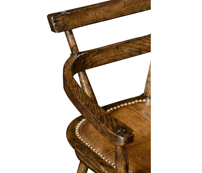 Tudor Studded Leather Bar Stool