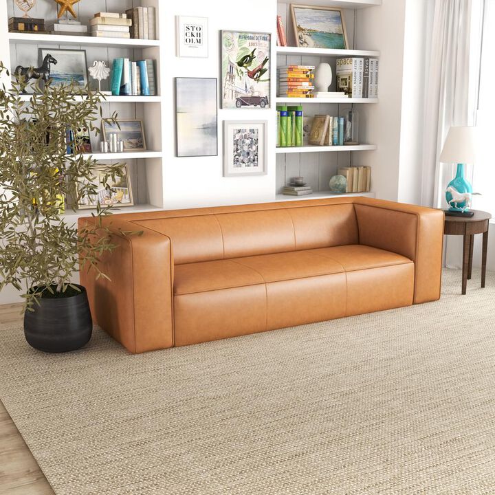 Ashcroft Furniture Co Colton Leather Sofa (Tan)