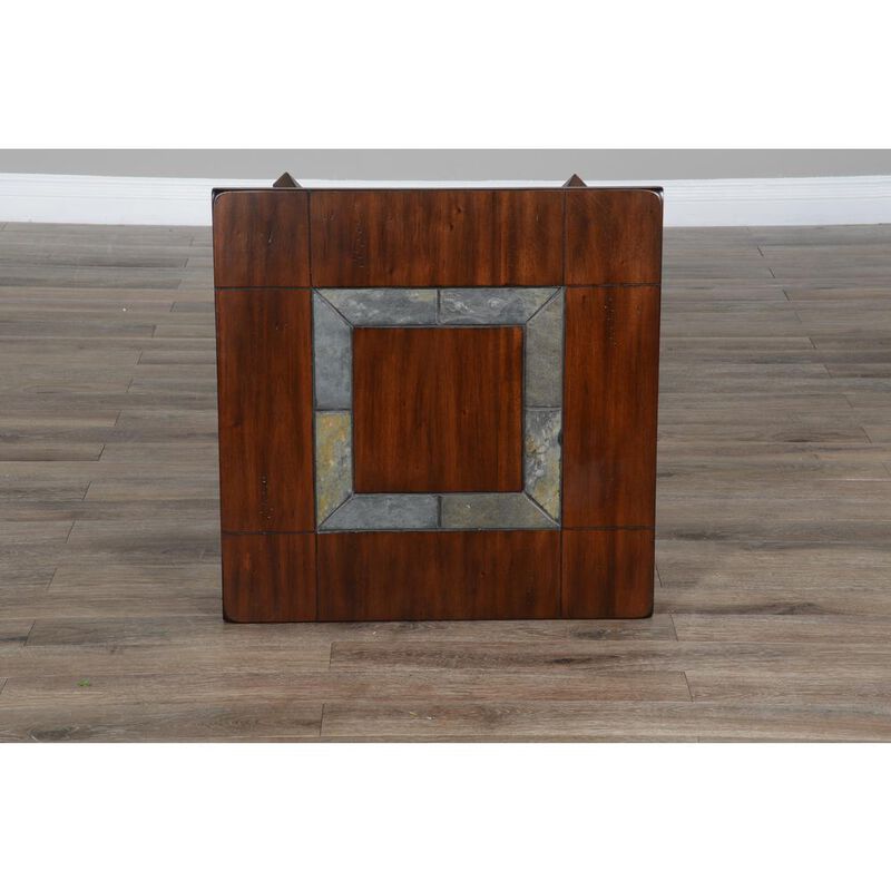 Sunny Designs Santa Fe 25 Mahogany Wood End Table in Dark Chocolate