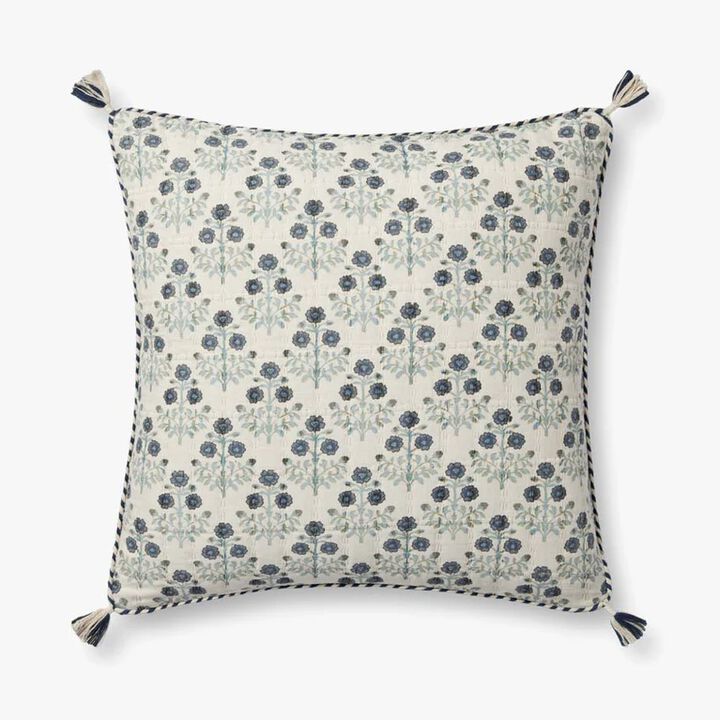 PLL0114 Blue/Multi 22''x22'' Down Pillow