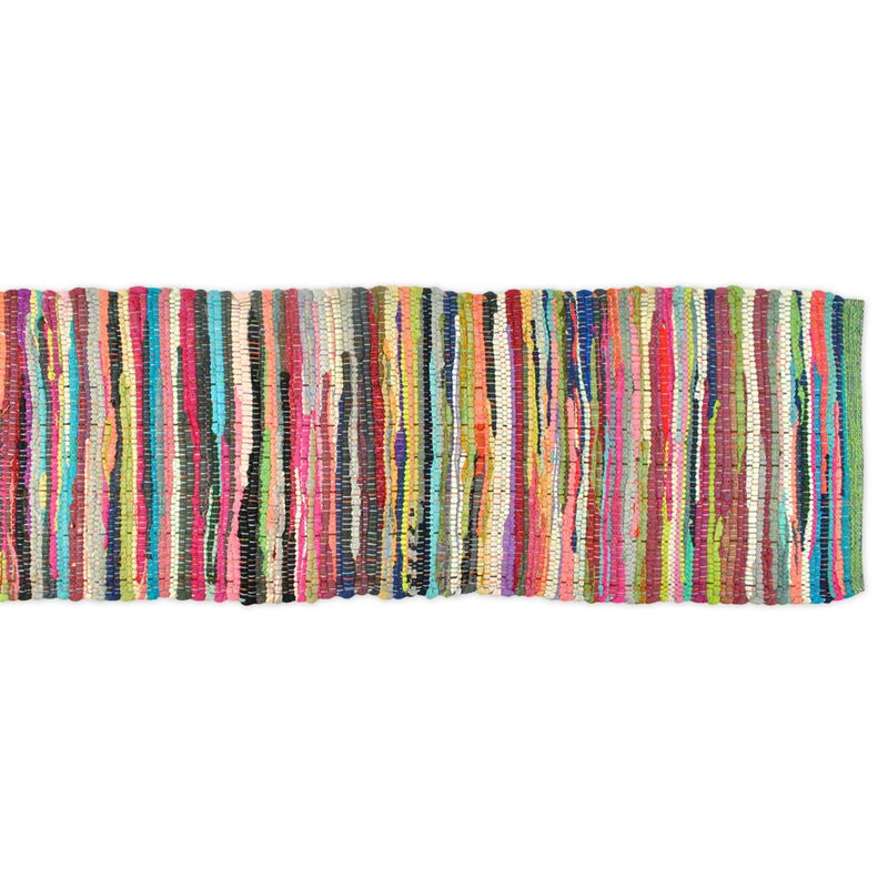 14" x 72" Pink and Blue Multicolored Design Rectangular Table Runner