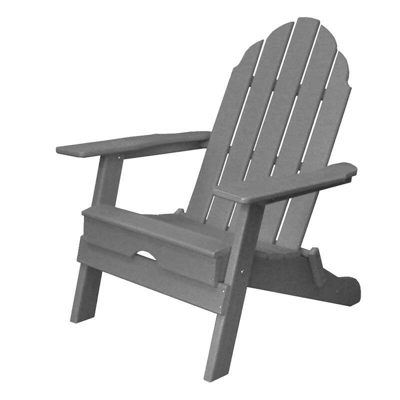 ResinTEAK Folding Adirondack Chair For Fire Pits, Patio, Porch, and Deck, New Tradition Collection