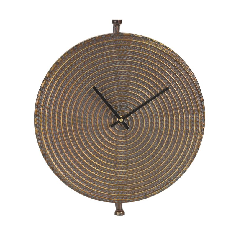 HouzBling Wall Clock 14.75"D Iron