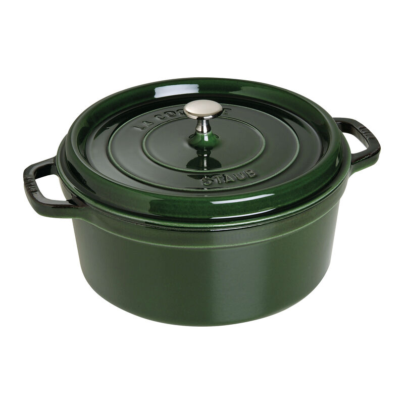 Staub Cast Iron 7-qt Round Cocotte - Basil