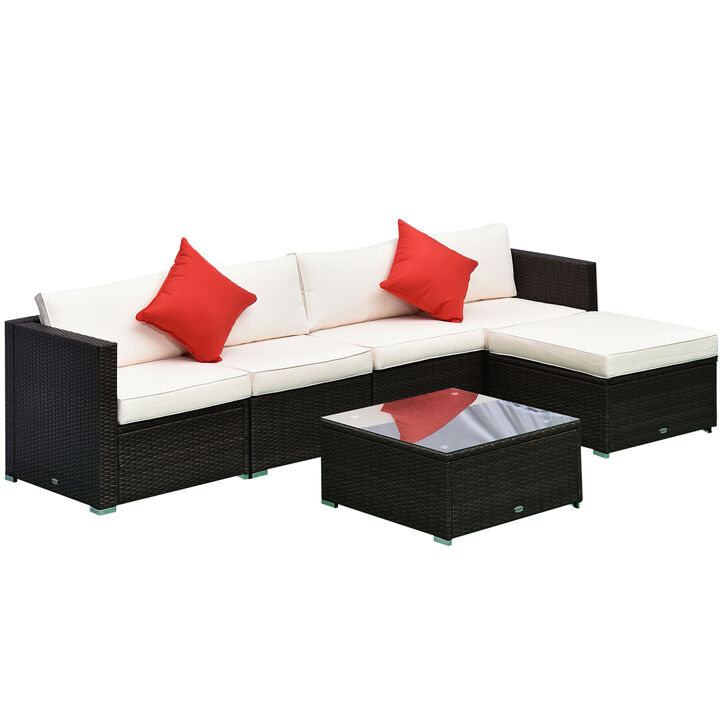 6 PCS Outdoor Rattan Sofa Furniture Infinite Options & Pure Comfort