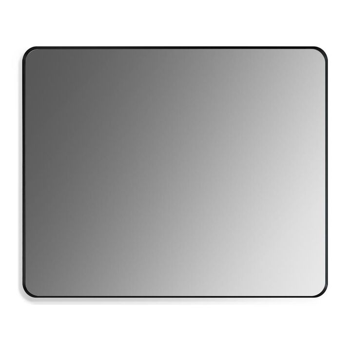 Altair Nettuno 36 Rectangle Bathroom/Vanity Matt Black Aluminum Framed Wall Mirror