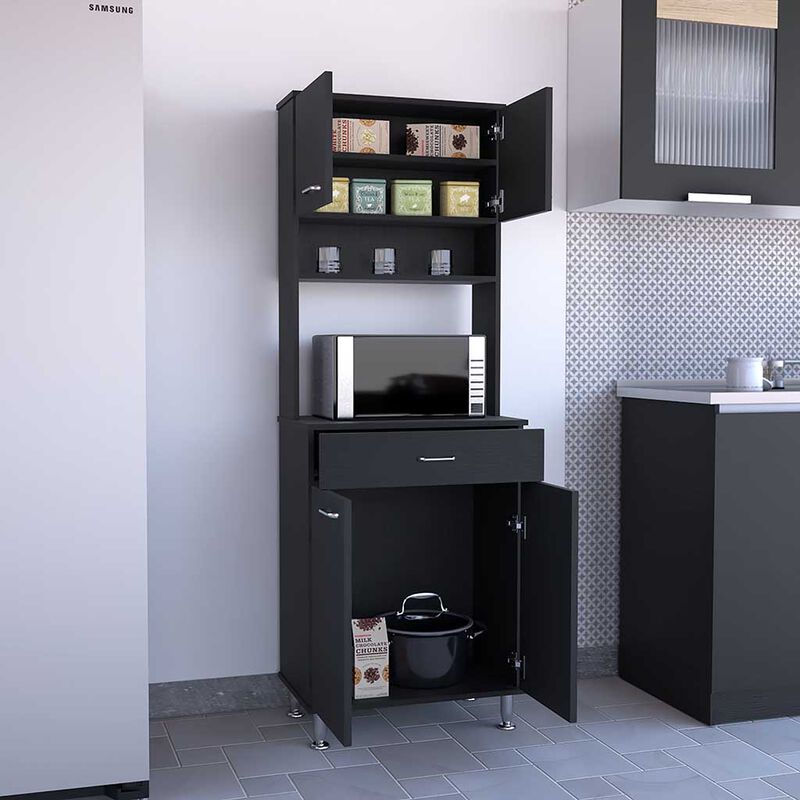 Pantry Piacenza, Kitchen, Black