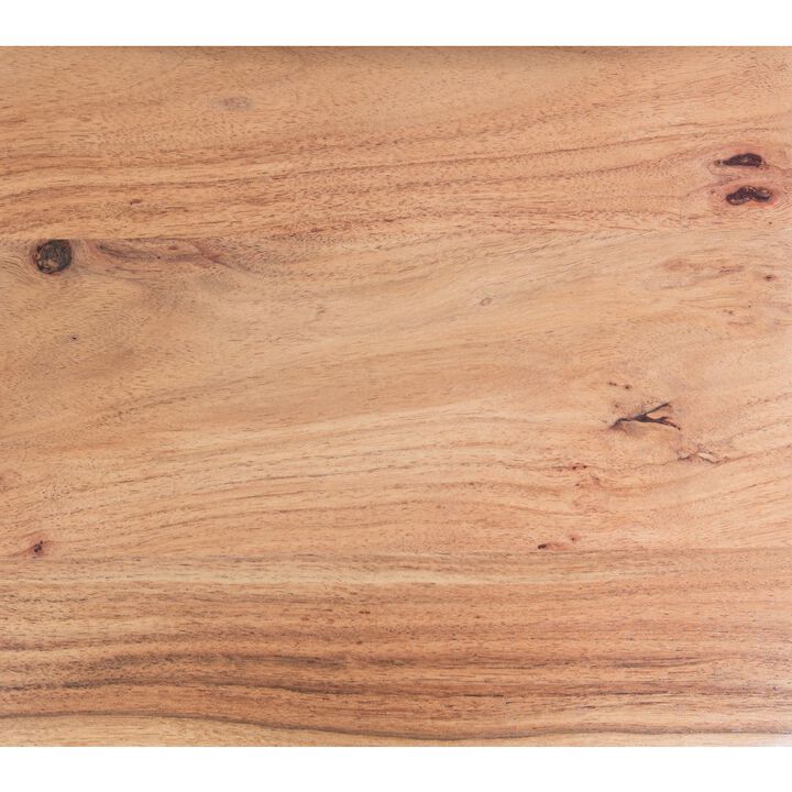 Porter Designs Manzanita Live Edge Solid Acacia Wood Dining Table, Natural